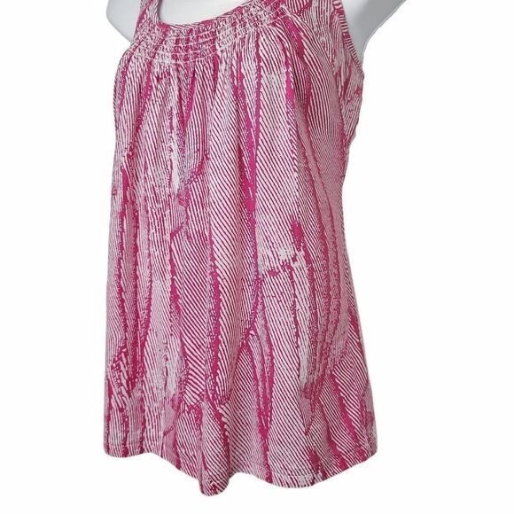 Banana Republic Factory | Print Shirred Neck Tank - Picture 4 of 9